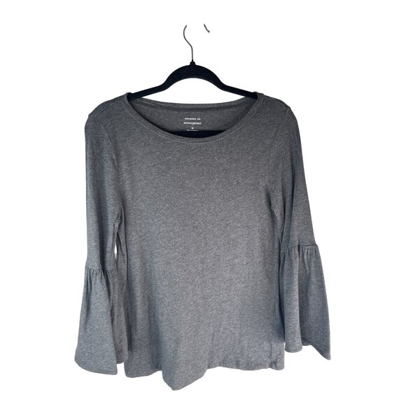 2/$30 Banana Republic Medium Designer Tee Belle Sleeve Top Gray - Picture 9 of 14